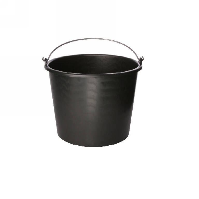 Emmer met beugel zwart 12 liter