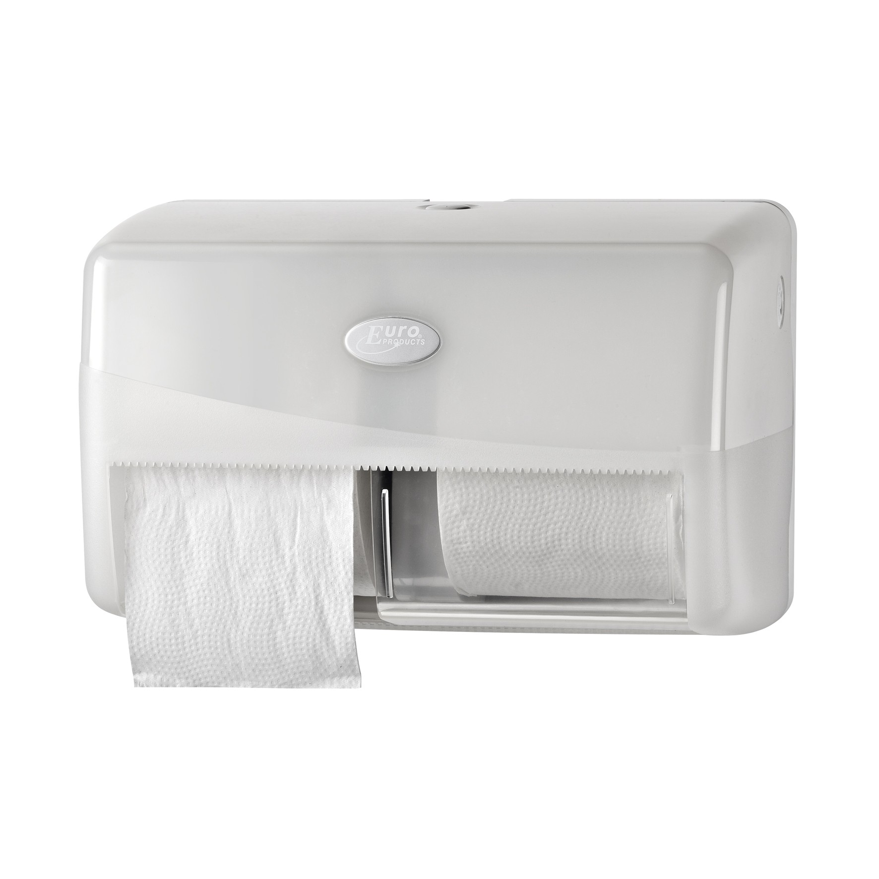 Pearl white duo toiletrolhouder compact