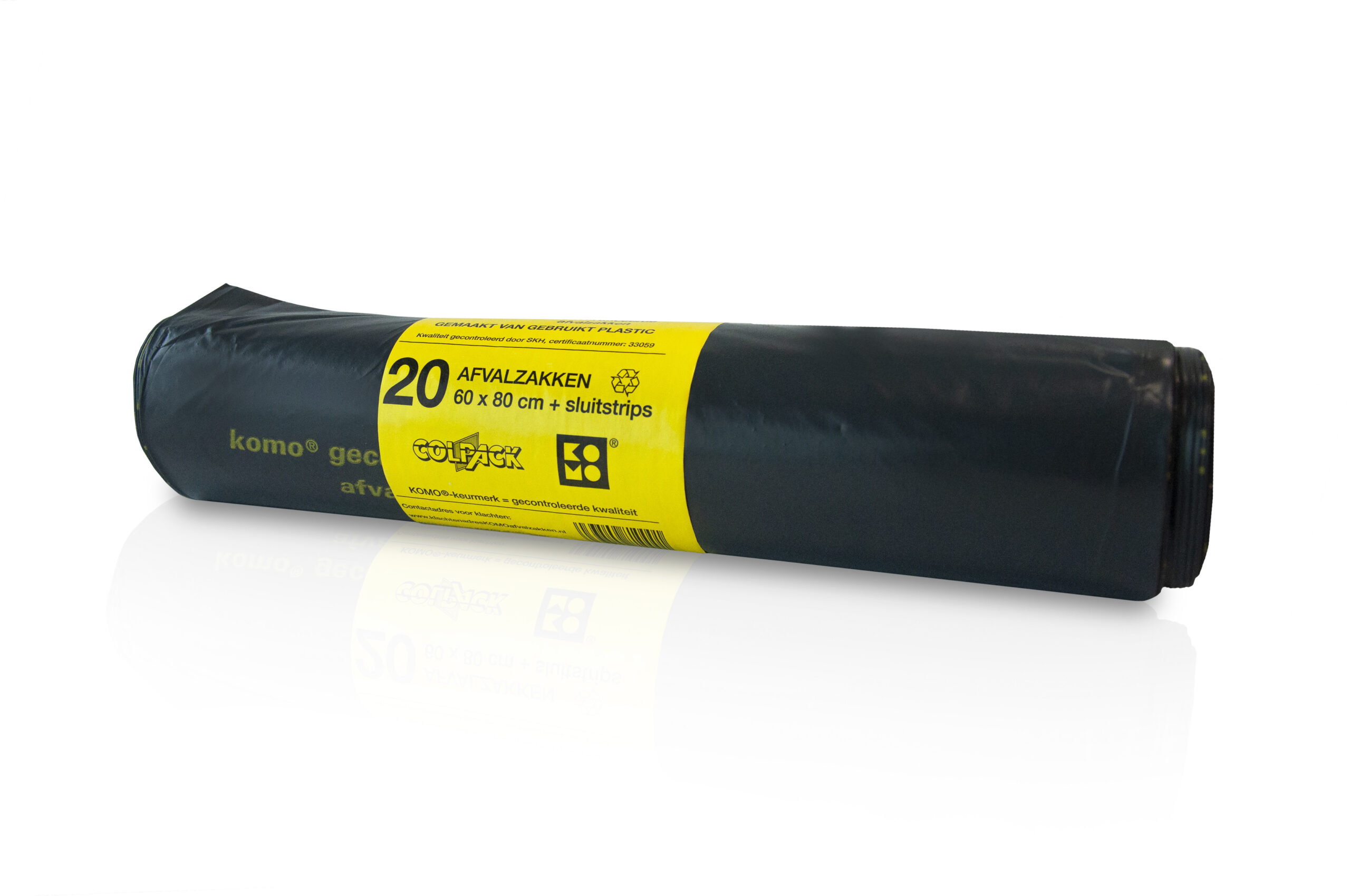 Afvalzak Komo grijs 60x80 cm - 20x20 stuks