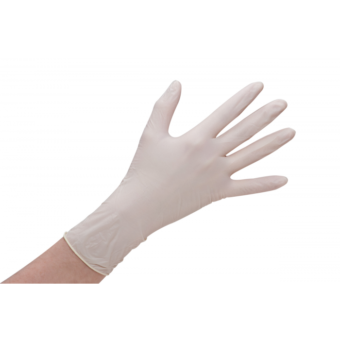 Handschoen latex ongepoederd wit L | 100 stuks