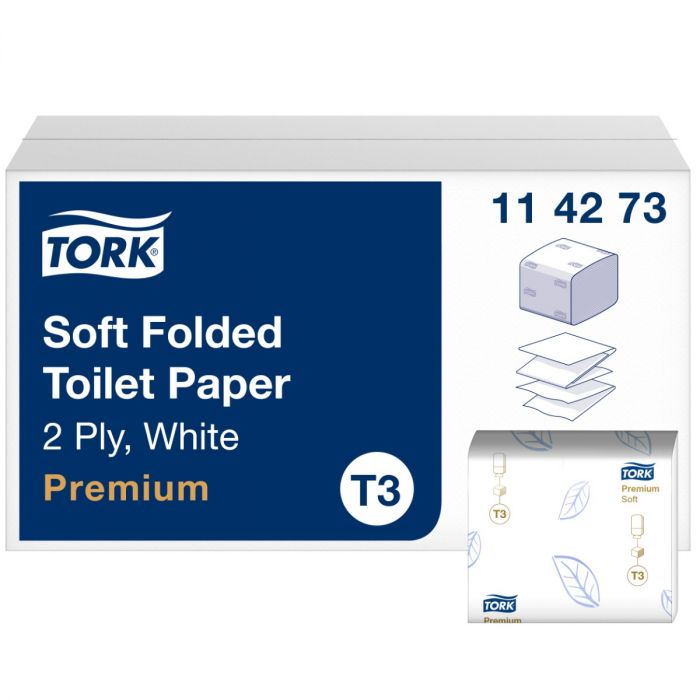 Tork zacht gevouwen toiletpapier wit T3 Premium 2-lgs 30x252 vellen