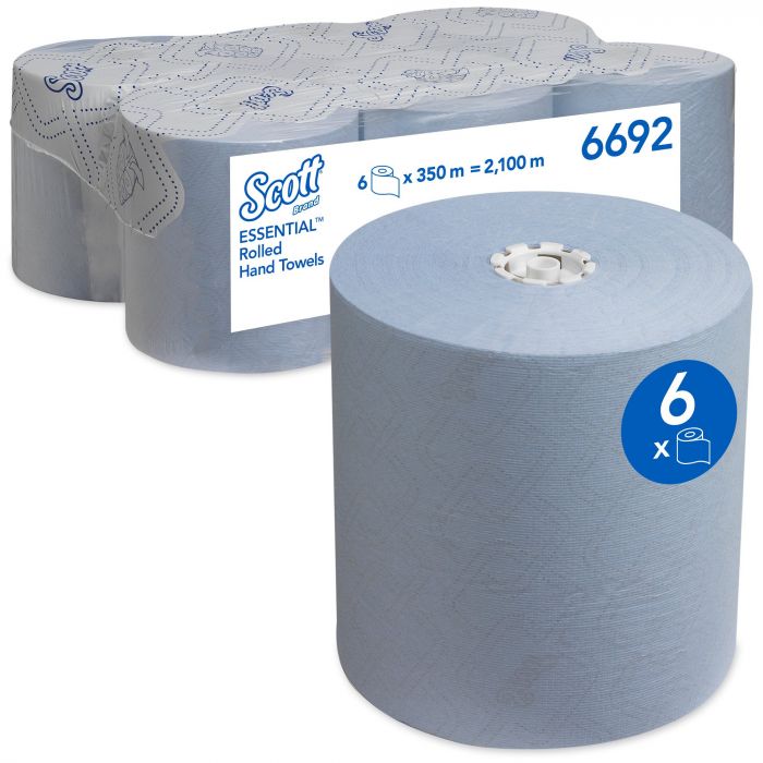Scott Max handdoekrol blauw 6x350 meter