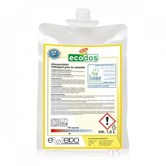 Ewepo Ecodos Easy afwasmiddel 2x 1,5 liter