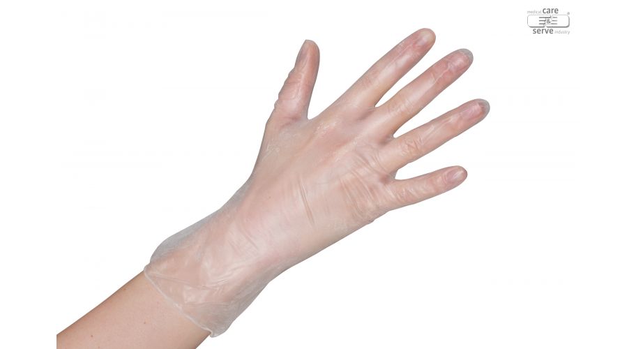 Handschoen vinyl gepoederd wit | Maat S 100 stuks